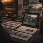 Storyboard pages, production notes, and digital shot planning